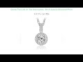 925 silver rhodium plating pendant for women round 6.5mm 1ct lab diamond luxury moissanite gems