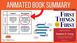 First Things First by Stephen Covey - Animated Book Summary (Personal Power)