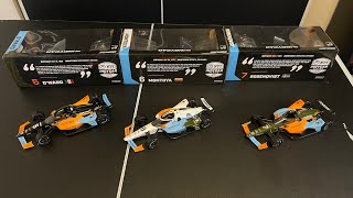 1/18 Arrow Mclaren 2022 Indy 500 diecast reviews! Pato O Ward Juan Pablo Montoya Felix Rosenqvist