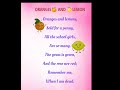 Oranges and lemon poem|English poem|rhythms@Nanusbubu2018 #youtube shorts