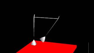 Coupled pendulum simulation with spring mass engine