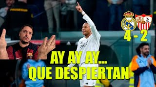 REAL MADRID 4 - 2 SEVILLA. EL MADRID APROVECHA LA OPORTUNIDAD Y EMPIEZA A CARBURAR MBAPPE.