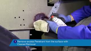 Crack Testing Dye Penetrant Flaw Identification Kit Demo Video