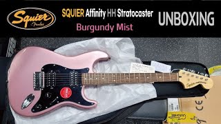 스콰이어 일렉기타 (Squier Affinity HH Stratocaster Burgundy Mist) 언박싱