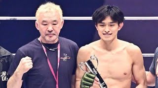 【RIZIN】桜庭和志の息子・大世、MMAデビュー戦で矢地祐介を秒殺！　衝撃の26秒KOで「七光りでも強いんだぞ」