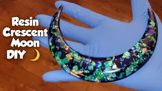 Resin crescent moon DIY 🌙 Trying new moon silicone molds from LET'S RESIN | Unintentional ASMR