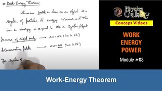 Class 11 Physics | Work Energy Power | #8 Work-Energy Theorem | For JEE & NEET