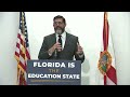 Governor DeSantis speaks in Pensacola with Florida Department of Education