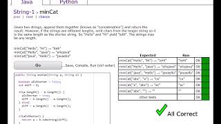 CodingBat | Java | minCat