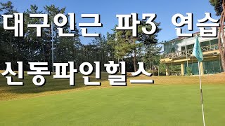 대구 인근 파3 골프 연습장 신동파인힐스에서 운동 했습니다. (2020.10.13)