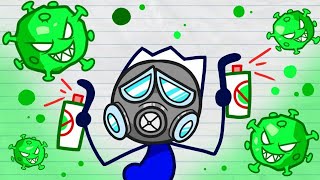 Pencilmate is In Quarantine During The Virus Outbreak - Animated Cartoons
