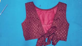 लपेटा ब्राउज़ सिलाई करें सही तरीके सेboat neck with back depth neck blouse making step by step/p-2