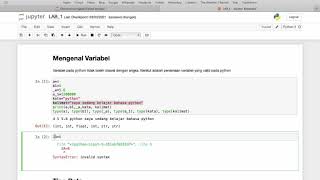 Seri Pemrograman Python: Mehamami Variabel dan Tipe Data