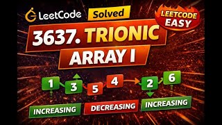 LEETCODE POTD | 3637 Trionic Array I | PYTHON | #problemoftheday