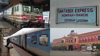 Onboard by HOWRAH RANCHI Shatabdi:130 kmph High Speed Journey Compilation HOWRAH - ASANSOL JUNCTION