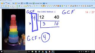 GCF Cake Method Tutorial