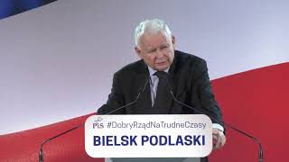 Bielsk Podlaski | Spotkanie Prezesa #PiS Jarosława Kaczyńskiego z Mieszkańcami