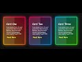 CSS Glowing Gradient Border Card UI Design with Animation | Html CSS