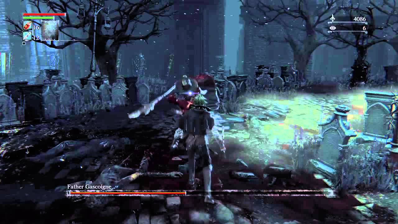 Bloodborne PvE - Father Gascoigne Fight Legit - YouTube