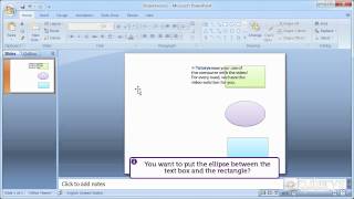 How to organize the elements on a slide with PowerPoint 2007?