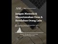 jangan mencela dosa orang lain. ustadz raehanul bahraen