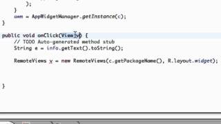 Android Application Development Tutorial - 166 - Relating Context with the Widget Manager