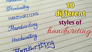 10 different types of handwriting styles in english || Beautiful english handwriting