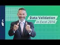 Data Validation in Excel: Data Validation in Excel 2016