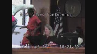 RAW | Court video shows victim's family chase after murder suspect