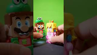 [LEGO MARIO] Peach bumps into a Frog...!!! #shorts