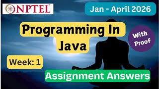 NPTEL Programming In Java Week 1 Assignment Answers With Explanation | Jan–Apr 2026
