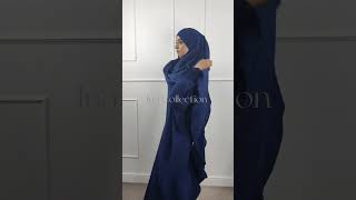 Abaya and Khimar 2 Layer Set Dark Blue#abayamodern #hijab #abayafasion #embroideryabaya #modeststyle