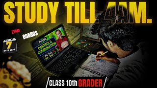 Pulling An All Nighter Study vlog class 10th 📚 || Study till 4 AM.🥵 || Class 10 BOARD exam 😰