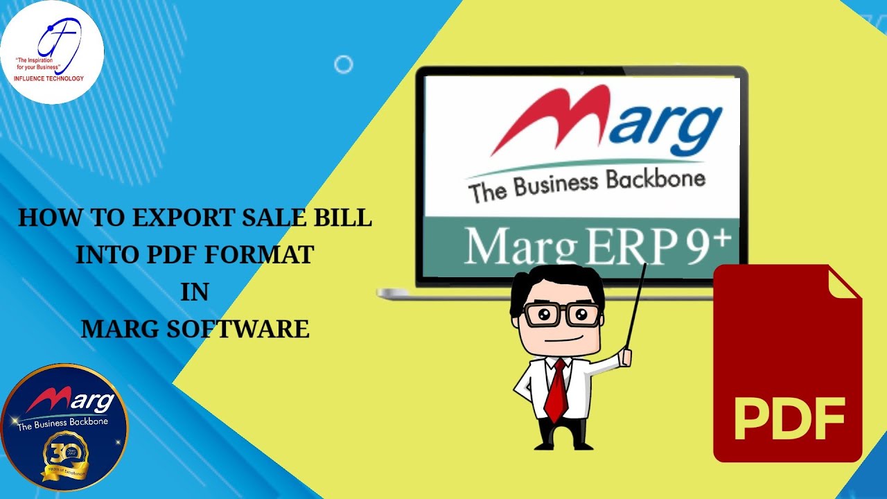 How To Export Sale Bill Into Pdf Format In Marg Software Youtube