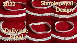 Simple silver payal design 2022 || anklet payal design