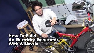 How To Build An Electricity Generator With A Bicycle - Creating Electricity with A Bike