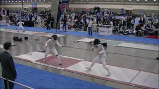 2017 Div I Nationals Women's Foil T16: Binder vs. Wang