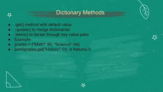 Python Data Structures: Lists, Tuples and Dictionaries Notes