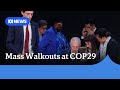 Mass walkouts threaten to collapse climate funding talks at COP29 | ABC News