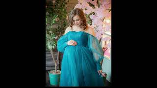 Tulle Maternity Photoshoot Dress | Boudoir Dressing Gown | Pregnancy Dress For Baby Shower