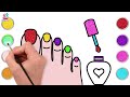 Caterpillar Rainbow Drawing, Painting, Coloring for Kids & Toddlers  Let's Draw, Glitter Paint