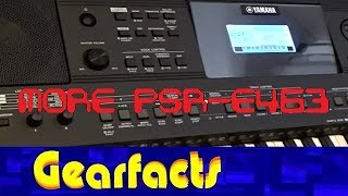 Yamaha PSR-E463 - Each section and what it does with sound