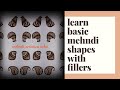 Learn basic mehndi shapes with fillers|||basic mehndi class|||Mehndi Artistica Neha