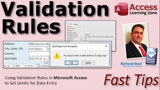 Using Validation Rules in Microsoft Access to Set Limits for Data Entry