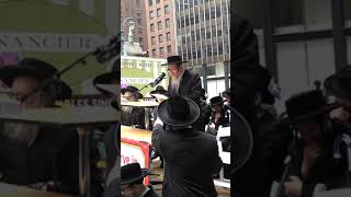 Anti-Zionist Orthodox Jews rally in  New York against drafting Jewish girls into Israeli Army