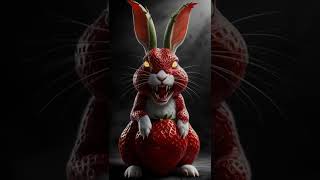 Amazing fusion of Rabbit and Strawberry  #ai #animalfusion #hybrids#shorts