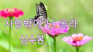 사랑 밖에 난 몰라[가사] 10회연속듣기-심수봉