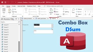 Sum Values Based on Combo Box Selection in Access Form