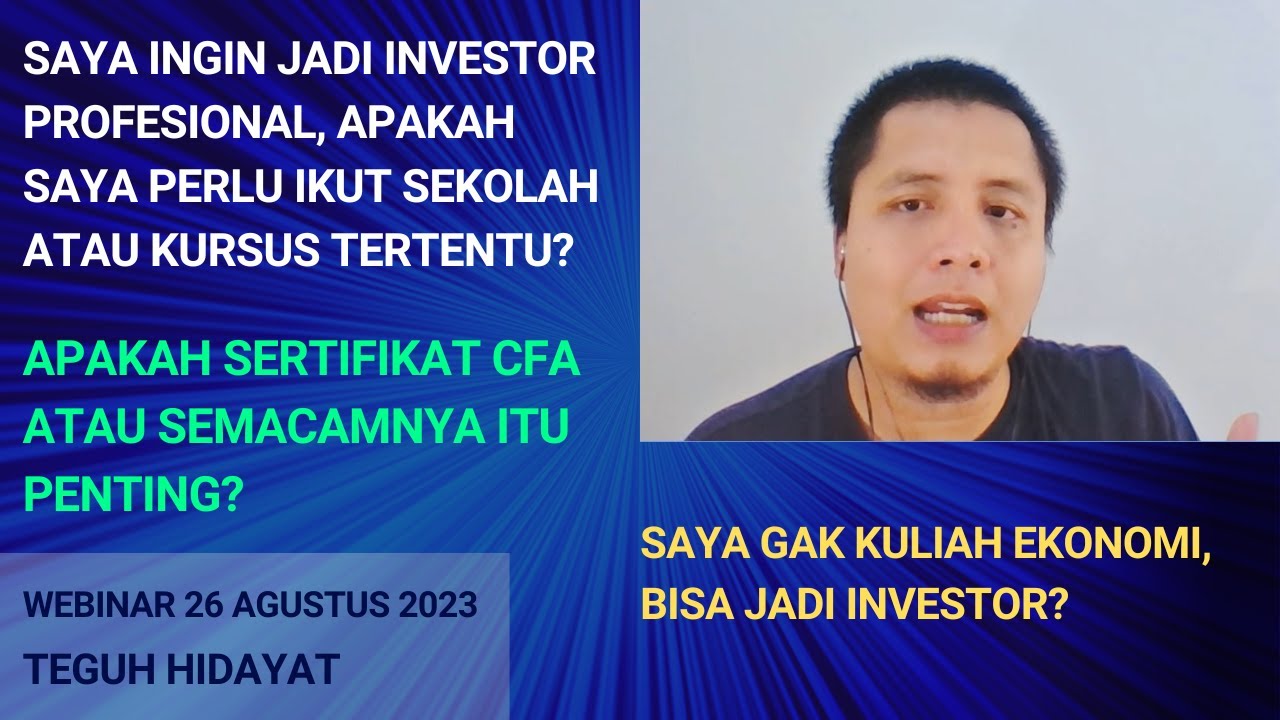 Apakah Investor Saham Perlu Kuliah Ekonomi Dan Investasi?? - YouTube