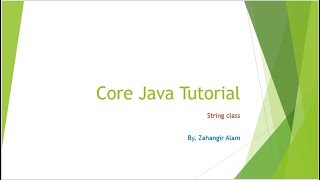 16. Core Java - String class with live coding (Bangla Tutorial)